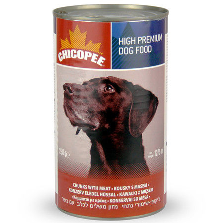 Chicopee Dog Chunks Meat консервы для собак всех пород и возрастов с кусочками говядины в соусе - 1