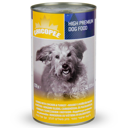 21041c000 Chicopee Dog Chunks Chicken Turkey консервы для собак всех пород и возрастов с кусочками курицы и индейки в соусе - 1