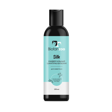 23104c000 Универсальный шампунь-бальзам Biofan Zoo Silk с маслом жожоба и экстрактом алоем вера для животных - 250 мл