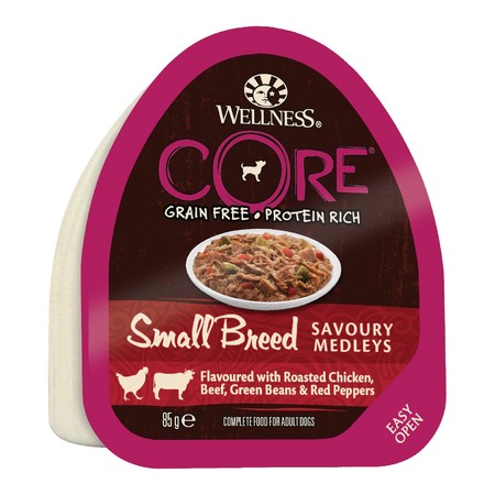 Влажный корм Wellness Core для собак мелких пород аппетитное попурри из курочки и говядины
