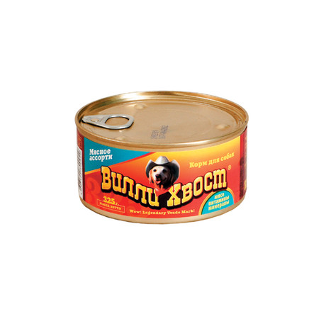 24307c000 Влажный корм Вилли Хвост для собак мясное ассорти - 325 г