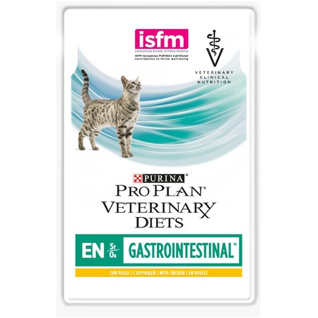 24758c000 Влажный корм Pro Plan Veterinary diets EN Gastrointestinal для взрослых кошек при нарушении пищеварения с курицей - 85 г