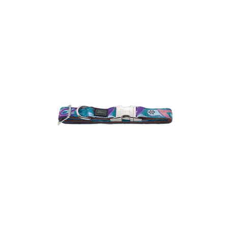 25428c000 Hunter ошейник для собак ALU-Strong Paisley M (40-55 см) нейлон с металлической застежкой мотив "индийские огурцы"