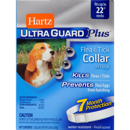 25452c000 Ошейник Hartz Ultra Guard Plus инсектоакарицидный для собак белый - 58 см + 10%