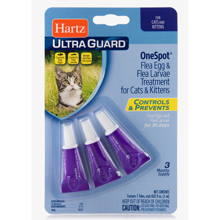 Капли Hartz Ultra Guard инсектицидные для кошек и котят - 3 пипетки по 1 мл