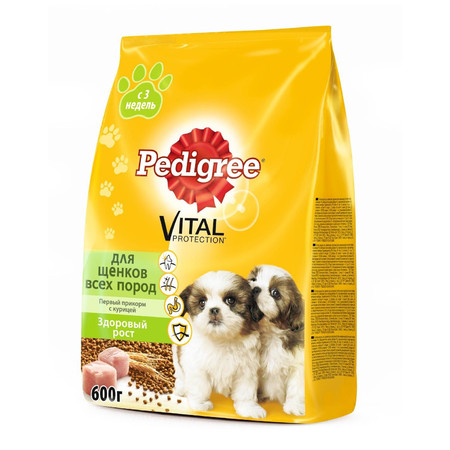 Pedigree сухой корм с курицей для первого прикорма щенков всех пород с 3 недель - 600 г