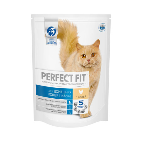 25577c000 Perfect Fit In-home сухой корм с курицей для взрослых домашних кошек от 1 года до 8 лет - 650 г