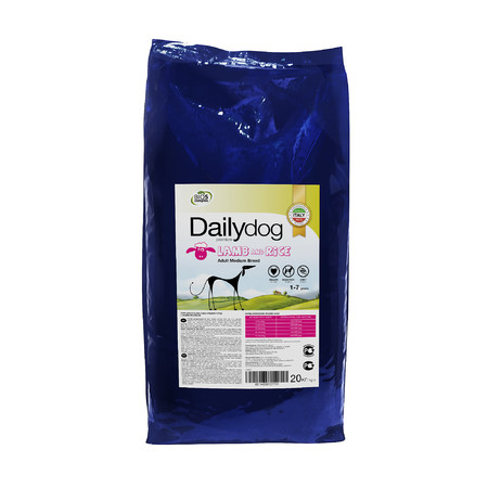 25621c000 Сухой корм Dailydog Adult Medium Breed lamb and rice для взрослых собак средних пород с ягненком и рисом