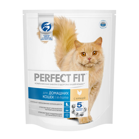 25743c000 Perfect Fit In-home сухой корм с курицей для взрослых домашних кошек от 1 года до 8 лет - 1
