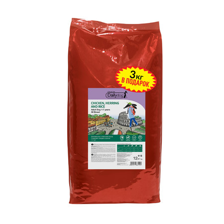 25745c000 Dailydog Adult All Breed сухой корм для взрослых собак всех пород с курицей
