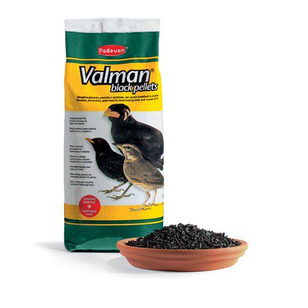 Корм Padovan Valman black pellets для насекомоядных птиц дополнительный - 1 кг