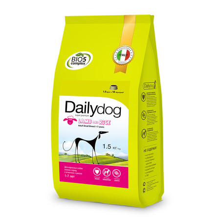 Сухой корм Dailydog Adult Small Breed Lamb and Rice для взрослых собак мелких пород с ягненком и рисом - 1
