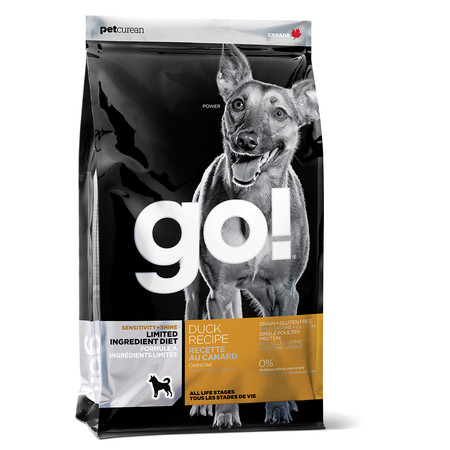 GO! Sensitivity + Shine GF сухой беззерновой корм для щенков и собак для чувствительного пищеварения с уткой