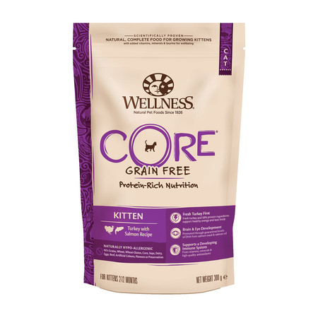 Беззерновой cухой корм Wellness Core для котят с индейкой и лососем - 0