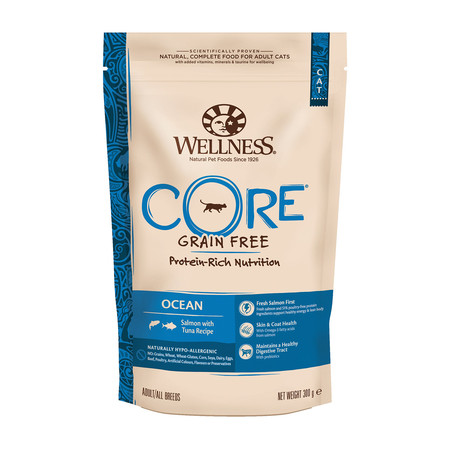 25902c000 Беззерновой cухой корм Wellness Core Ocean для взрослых кошек с лососем и тунцом - 0