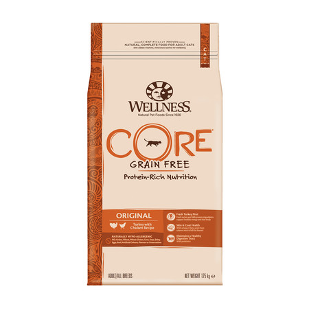 25903c000 Беззерновой cухой корм Wellness Core Original для взрослых кошек с индейкой и курицей - 1