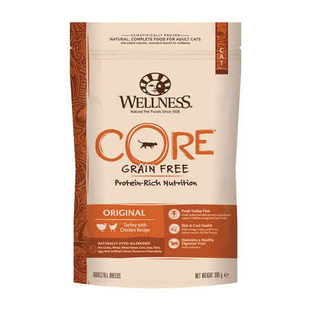 25905c000 Беззерновой cухой корм Wellness Core Original для взрослых кошек с индейкой и курицей - 0