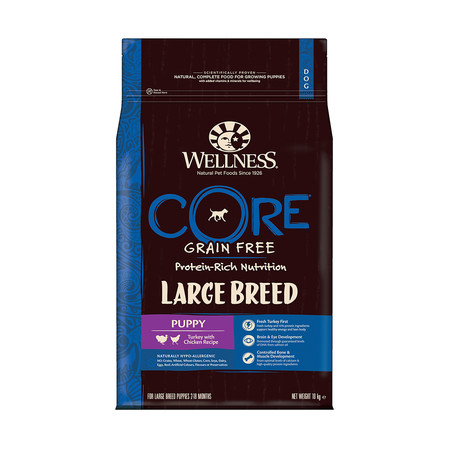 25915c000 Беззерновой cухой корм Wellness Core Large Breed Puppy для щенков крупных пород с индейкой