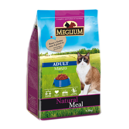 25928c000 Сухой корм Meglium Adult для привередливых кошек с говядиной - 1