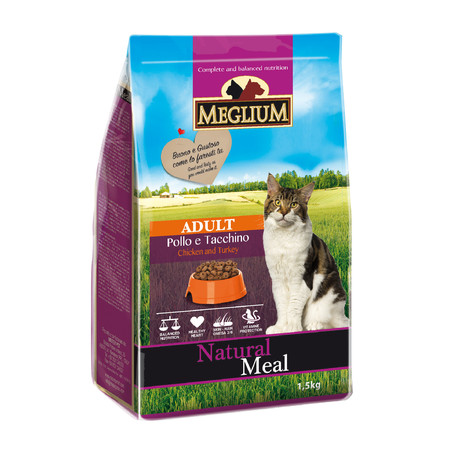 25930c000 Сухой корм Meglium Adult для привередливых кошек с курицей и индейкой - 1