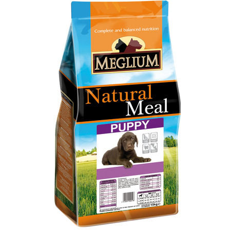 Сухой корм Meglium для щенков с курицей и говядиной - 15 кг