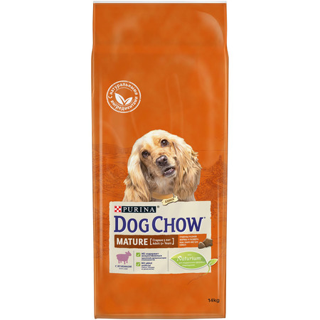 Сухой корм Purina Dog Chow для взрослых собак старше 5 лет с ягненком