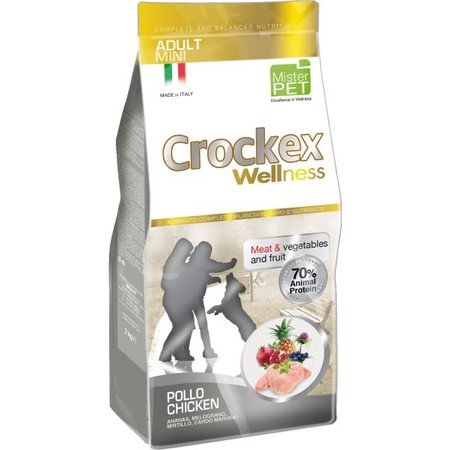 Сухой корм Crockex Wellness для взрослых собак мелких пород с курицей и рисом - 2 кг