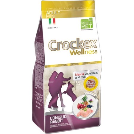 Сухой корм Crockex Wellness для взрослых собак мелких пород с кроликом и рисом - 2 кг