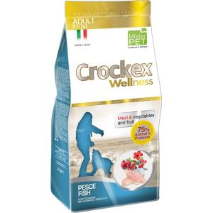 Сухой корм Crockex Wellness для взрослых собак мелких пород с рыбой и рисом