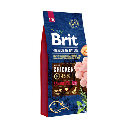 Brit Premium by Nature Senior L+XL сухой корм для пожилых собак крупных пород с курицей