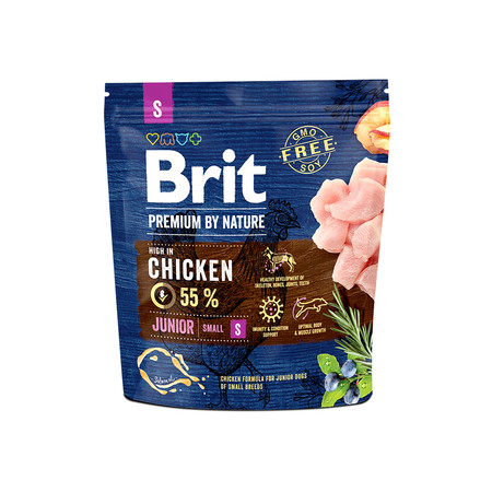 26203c000 Brit Premium by Nature Junior S сухой корм для щенков мелких пород с курицей - 1 кг