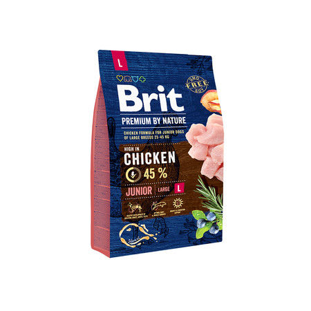 Brit Premium by Nature Junior L сухой корм для щенков крупных пород с курицей - 3 кг