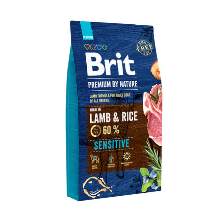 Brit Premium By Nature Sensitive сухой корм для собак с чувствительным пищеварение с ягненком и рисом - 8 кг