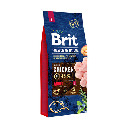 26391c000 Brit Premium by Nature Adult L сухой корм для собак крупных пород с курицей - 18 кг