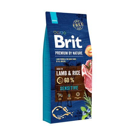 26393c000 Brit Premium By Nature Sensitive сухой корм для собак с чувствительным пищеварение с ягненком и рисом