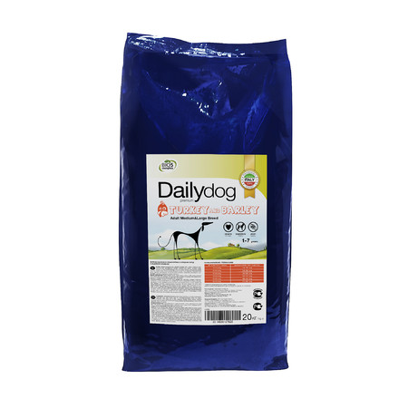 26399c000 Сухой корм Dailydog Adult Medium and Large Breed turkey and barly для взрослых собак средних и крупных пород с индейкой и ячменем