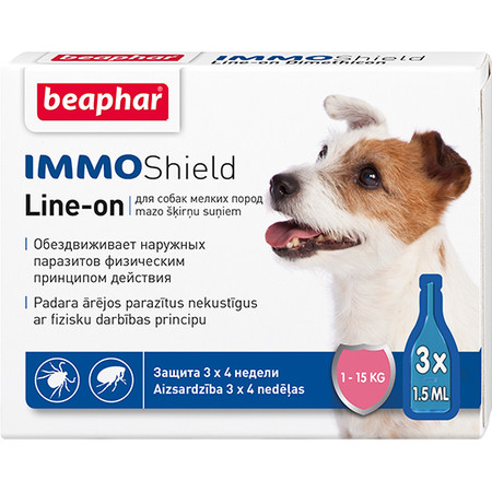 Капли Beaphar IMMO Shield для собак мелких пород - 3 пип
