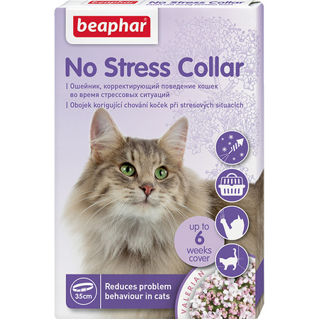 26681c000 Ошейник Beaphar No Stress Collar для кошек успокаивающий - 35 см
