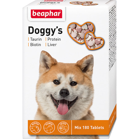 Лакомство Beaphar Doggy`s MIX для собак витаминизированное с биотин-таурином