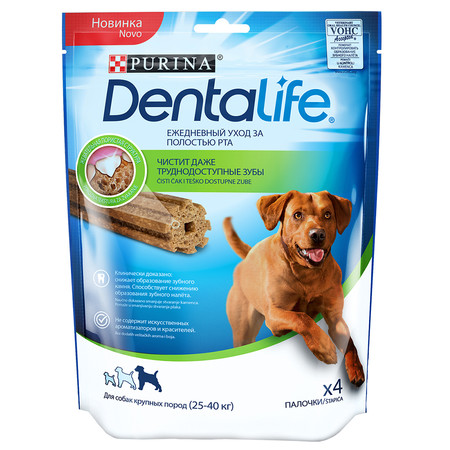 26881c000 Лакомство Purina DentaLife для собак крупных пород для поддержания здоровья полости рта - 142 г