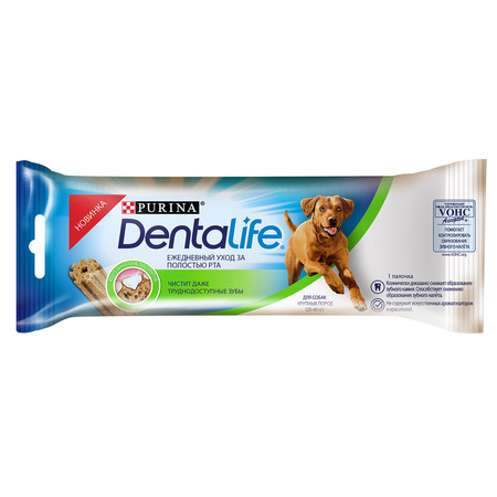 Лакомство Purina DentaLife для собак крупных пород для поддержания здоровья полости рта - 36 г