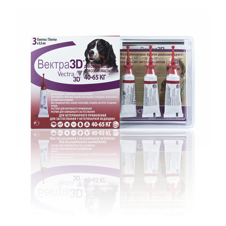 Vectra 3D капли инсектоакарицидные для собак 40-65 кг