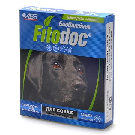 Fitodoc репеллентный биоошейник от блох и клещей для средних собак 50 см