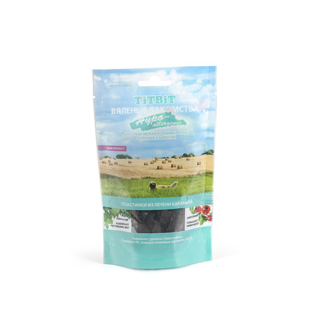 26959c000 Titbit вяленые лакомства пластинки из печени бараньей Hypoallergenic 60 г