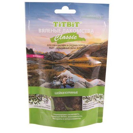 26976c000 Titbit вяленые лакомства шейки куриные Classic 60 г