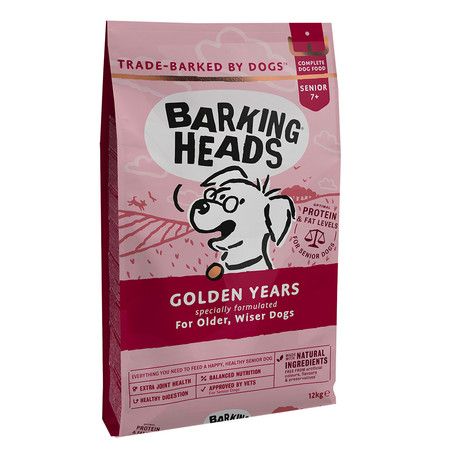 Сухой корм Barking Heads Золотые годы для пожилых собак старше 7 лет с курицей и рисом - 12 кг