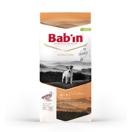 Сухой корм Babin Signature Mini Adulte для взрослых собак мелких пород на основе утки и свинины