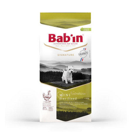 27241c000 Сухой корм Babin Signature Mini Sterilised для взрослых стерилизованных собак мелких пород на основе курицы