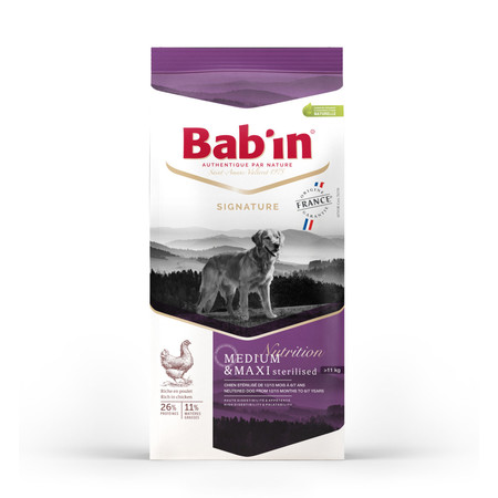 27246c000 Сухой корм Babin Signature Medium & Maxi Sterilised для стерилизованных собак средних и крупных пород на основе курицы