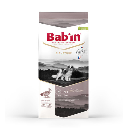 Сухой корм Babin Signature Mini Senior для взрослых собак мелких пород на основе утки
